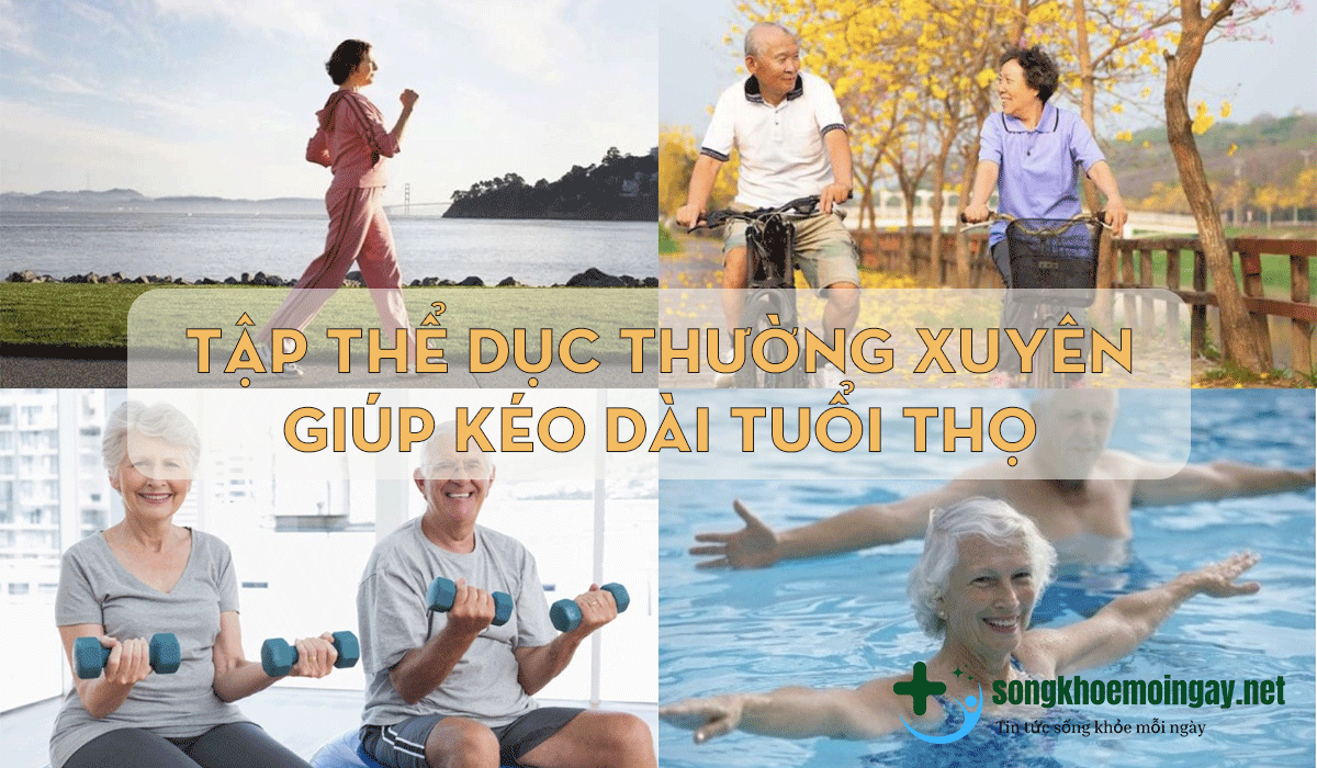 Tập thể dục thường xuyên giúp kéo dài tuổi thọ 